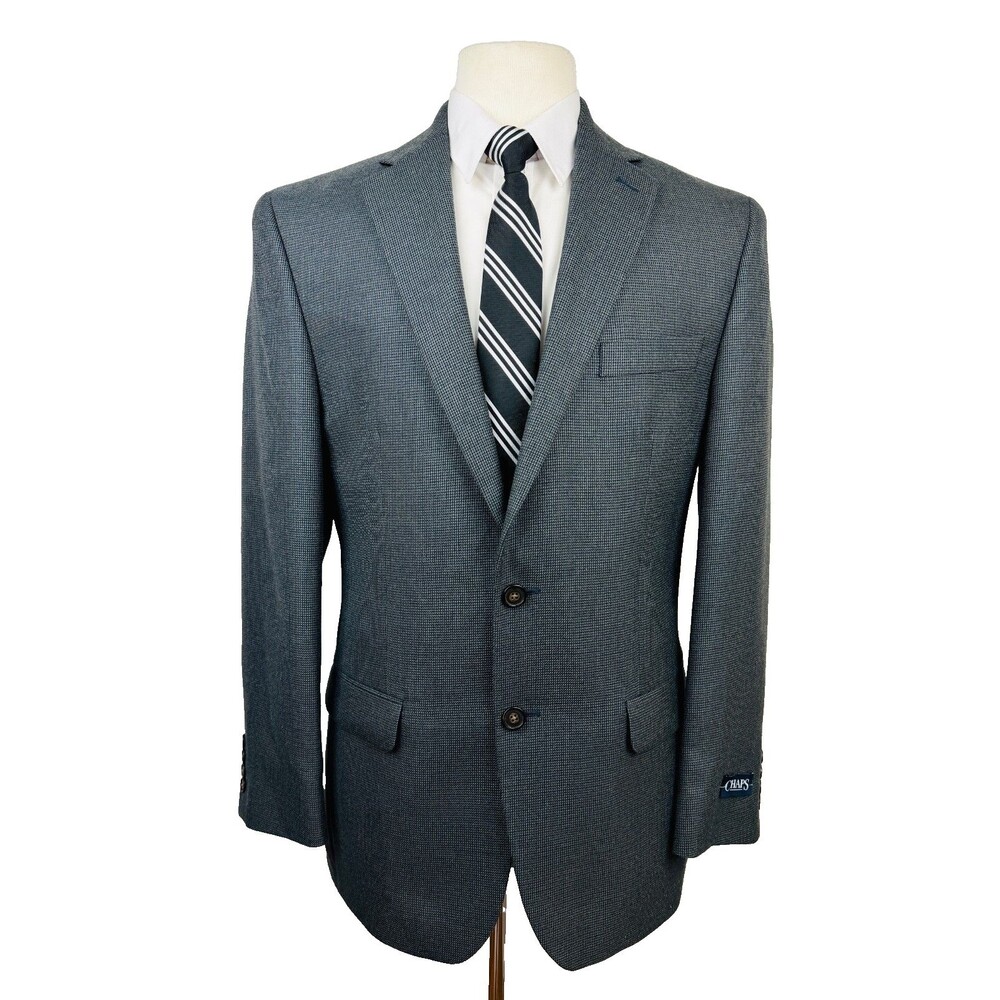 NEW CHAPS RALPH LAUREN Mens 38R Gray Super Soft Blazer Sport Coat Suit Jacket